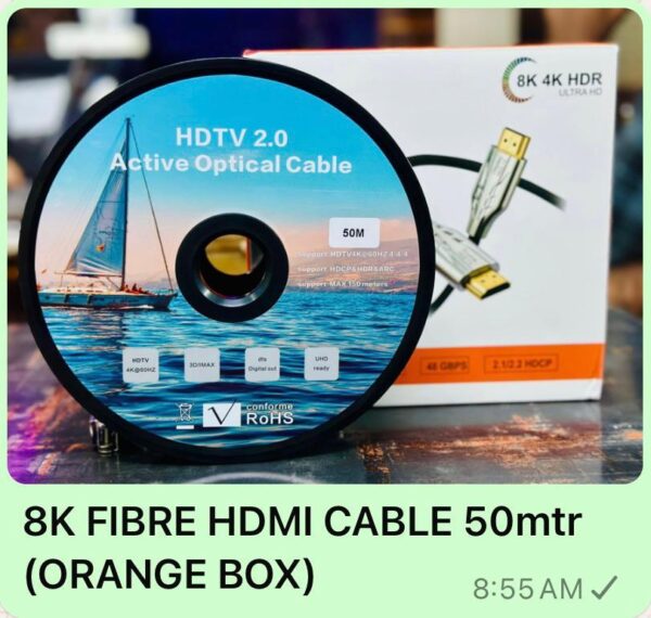 8K FIBER HDMI CABLE 50 MTR - Image 2