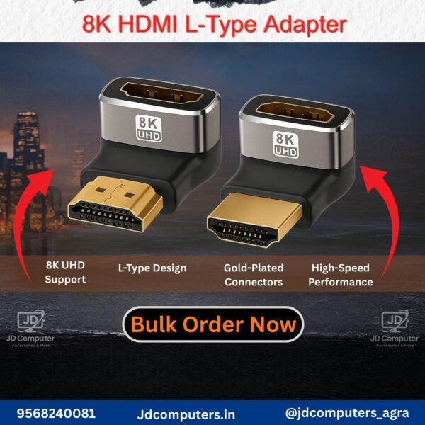 8K HDMI L-TYPE MALE TO FEMALE