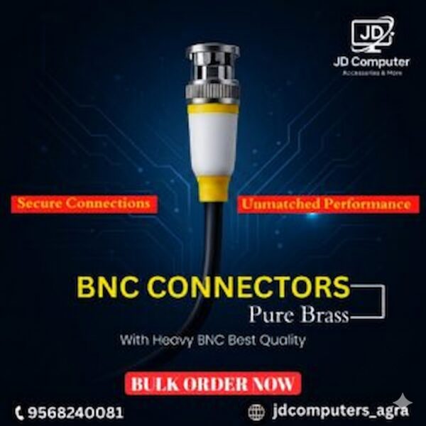 BNC BRASS YELLOW CONNECTOR