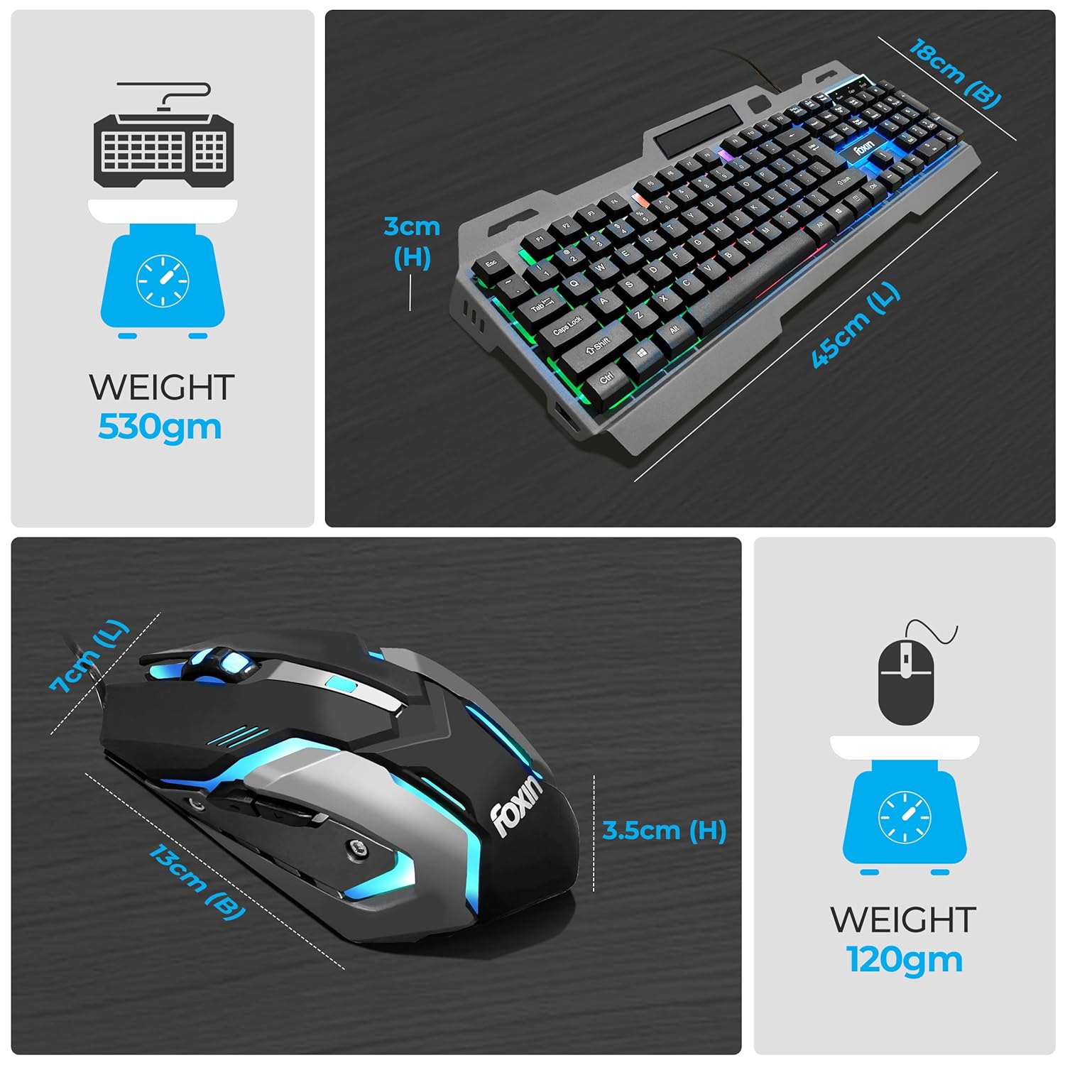 FOXIN WIRED GAMING KEYBOARD & MOUSE COMBO - Image 9