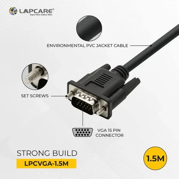 LAPCARE PREMIUM VGA CABLE 1.5 MTR